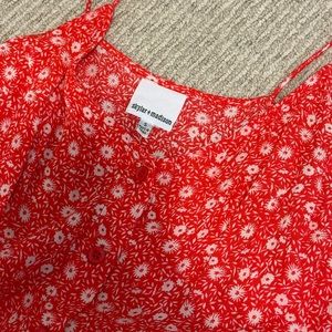 Red Floral Mini Dress